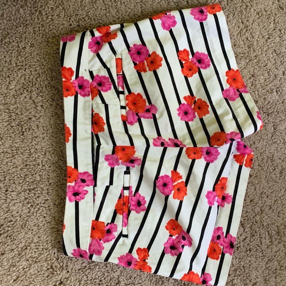 J. Crew floral & striped shorts